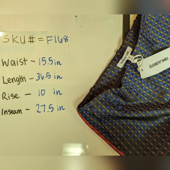 NWT ELIZABETH AND JAMES 2 Printed Jacquard Dion Slim Cropped Pants Trousers $430 - Picture 14 of 14